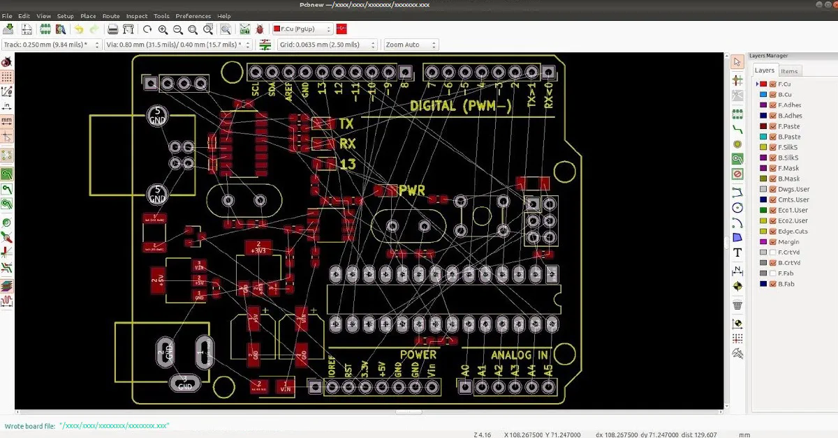 Component placement arduino